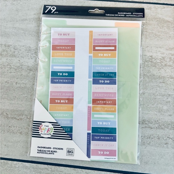❗️The Happy Planner Vibrant Dashboard Stickers - Picture 1 of 5